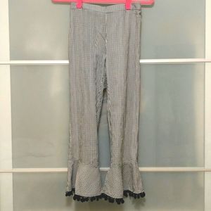 Gingham flare pant